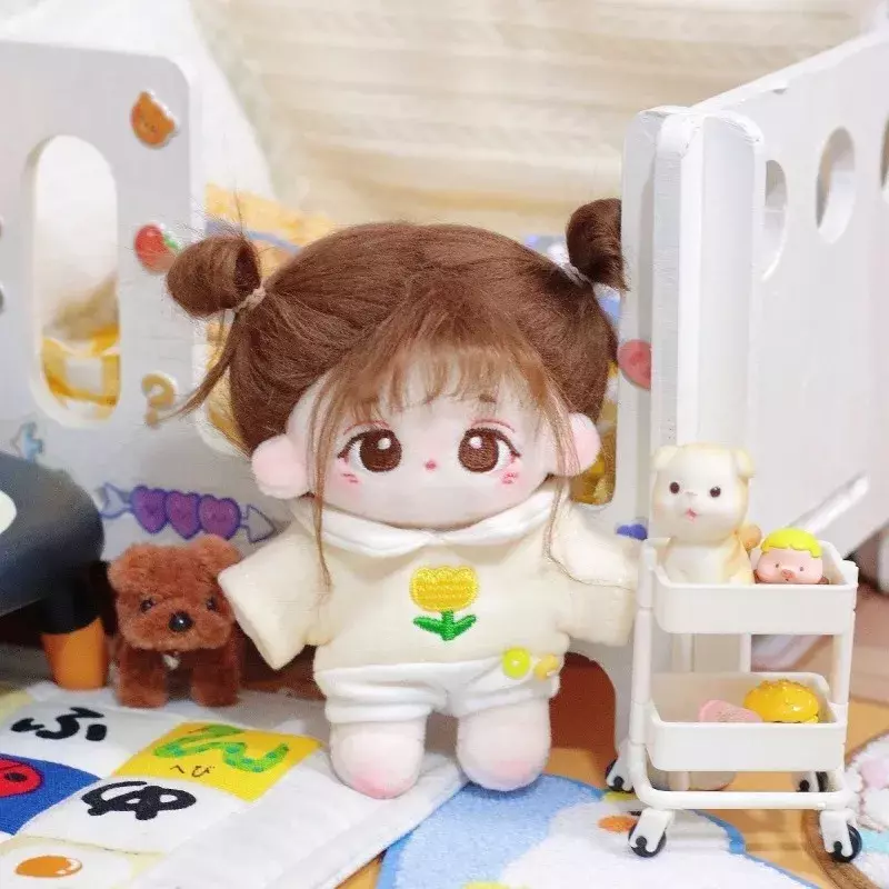 Muñeca de algodón de 10cm con ladrido de leche, sin atributos, pelo frito, bebé desnudo, Linda Niña de algodón, cuerpo normal