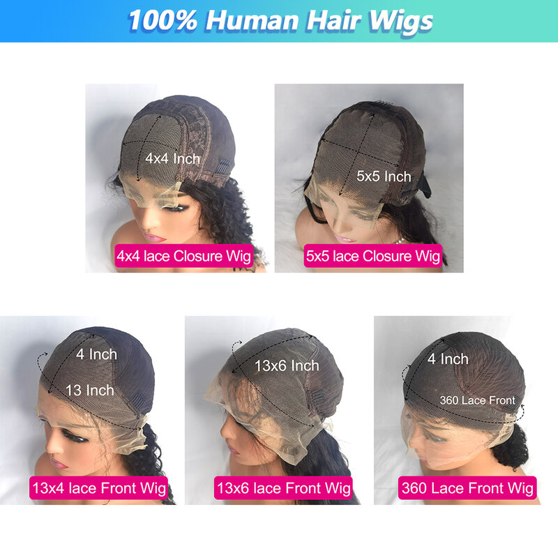 Wulala-peruca de onda corporal para mulheres, frontal de renda transparente, 13x4, 13x6, cabelo humano, 360, brasileiro, pré-arrancado, 4x4, 5x5