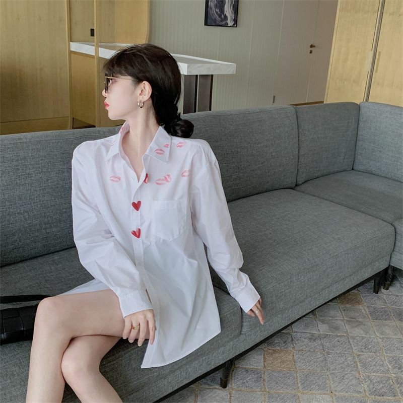 Блузка женская однотонная в деловом стиле, Повседневная рубашка, модная одежда с оборками внутри, белая, весна-осень 2024