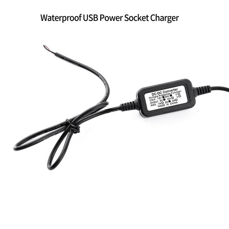 Motorcycle USB Charger Handlebar Fast Charging Waterproof 12V-24V Socket Adapter Motorcycle Accessories