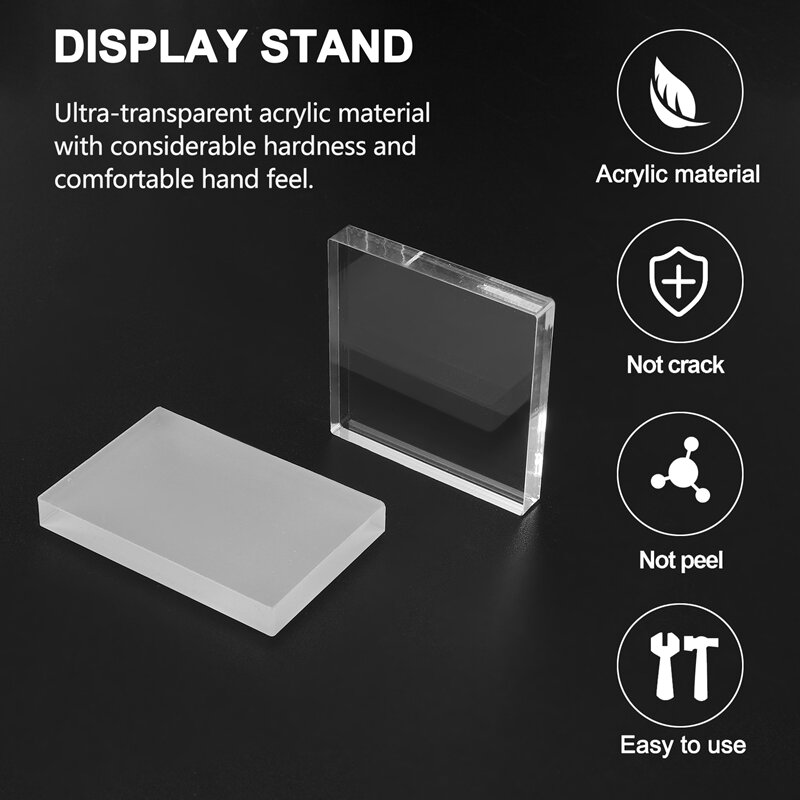 5Pc Clear Stamp Acrylic Block Set For Transparent Acrylic Stamp Pad DIY Scrapbooking Clear Acrylic Display Riser Stands