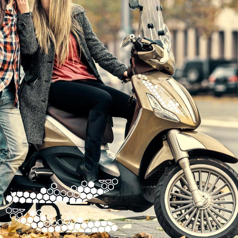 Motocicleta Honeycomb capacete decalques, Adesivos impermeáveis, Pára-choques criativo