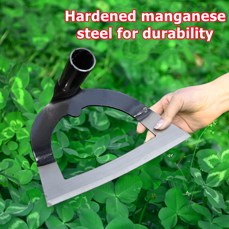 Handheld Hollow Hoe Thickened Manganese Steel Agricultural Weeding Hoe Planting Vegetable Gardening Loosening Soil Weeding Tools