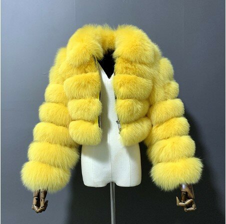 Winter Women 2023 New Style Faux Fur Coat Natural Fur Jacket High Quality Fox Fur Coat Luxury Warm Outwear