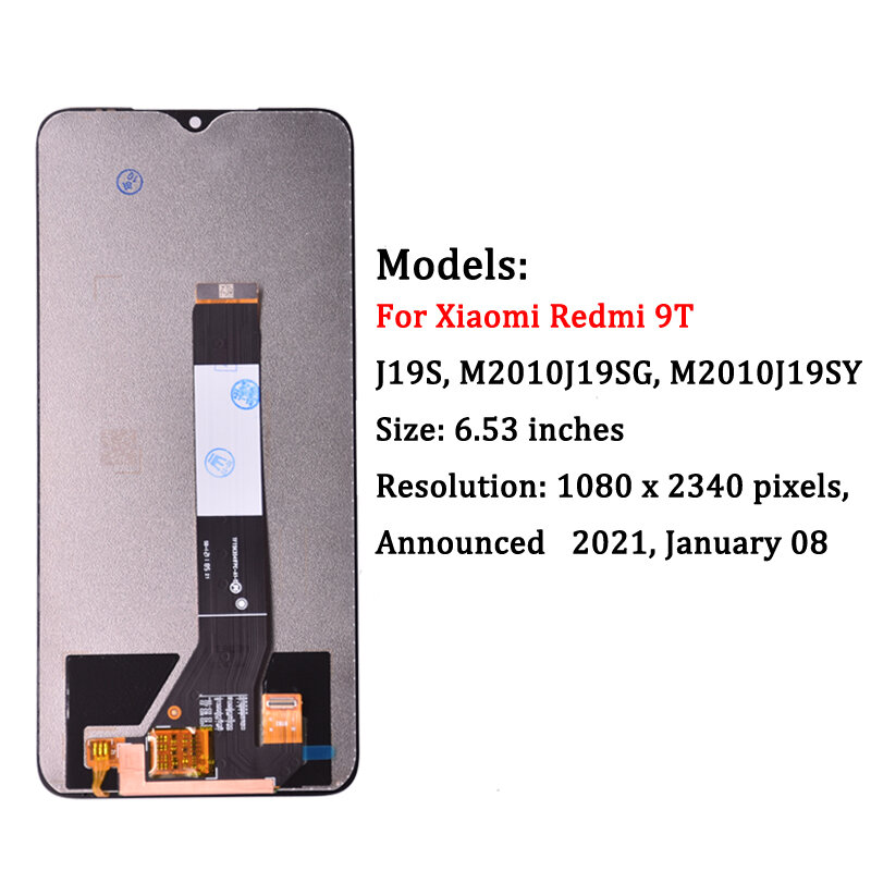 6.53 "Ban Đầu Cho Xiaomi Redmi 9T Màn Hình Hiển Thị LCD Bộ Số Hóa Cảm Ứng Có Khung J19S M2010J19SG M2010J19SY POCO m3 Màn Hình LCD