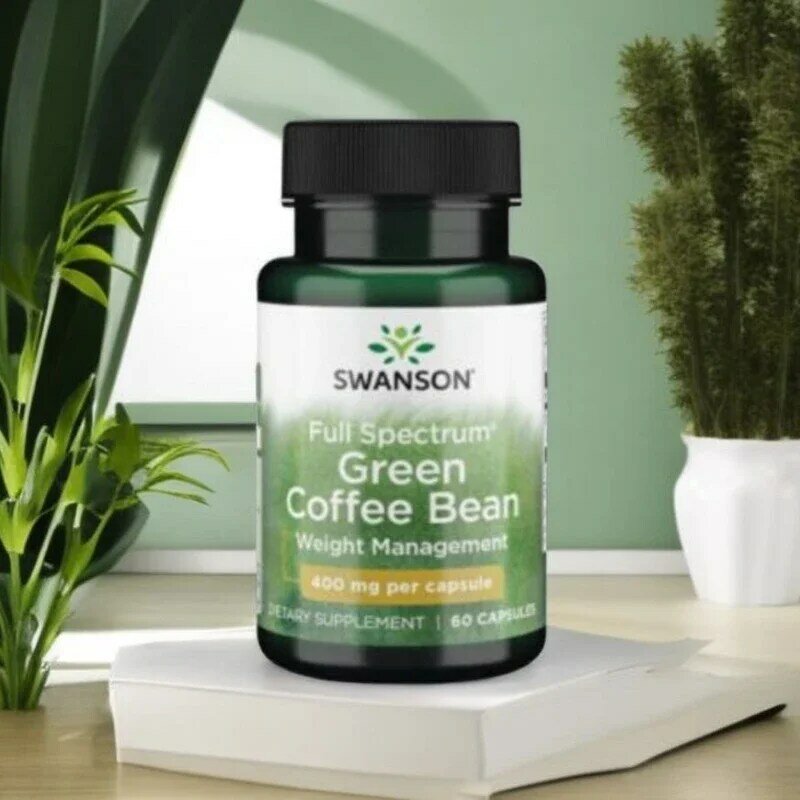 Cápsula de grano de café verde de 400mg, suplemento dietético que regula el apetito, controla el peso y quema la acumulación de grasa, 1 botella