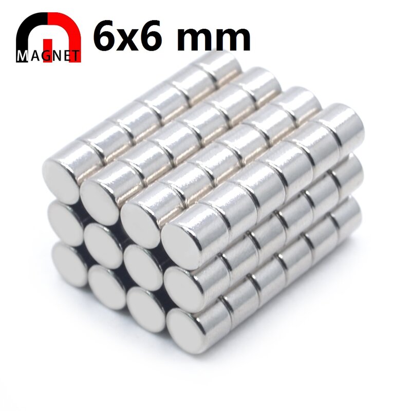 2pcs-10000pcs 6x6 mm Mini Small Round Magnets N35 Neodymium Magnet Dia 6x6mm Permanent NdFeB Strong Powerful Magnets 6*6 imanes