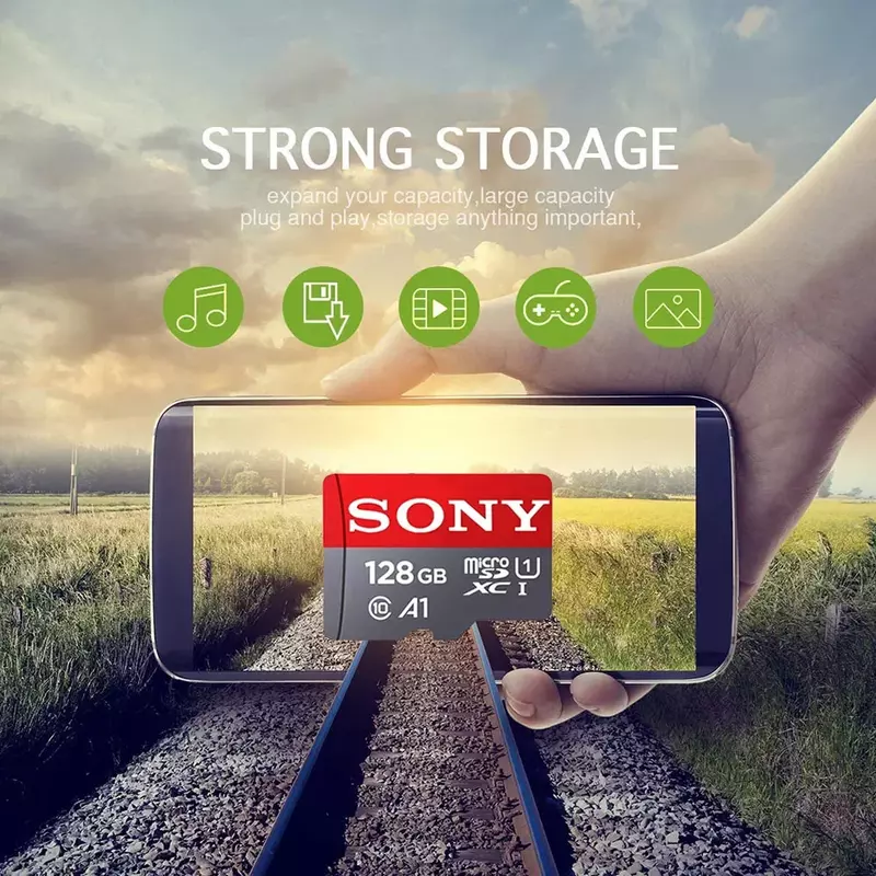 SONY Micro SD Memory Card Class 10 1TB 512GB 256GB 128GB 64GB 32GB Micro SD TF Flash Card 32 64 128 GB MicroSD for Phone Camera