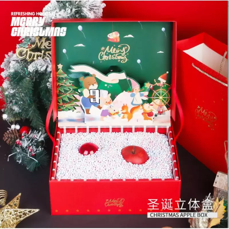 Custom  Wholesale Custom 3d Design Box Xmas Corrugated Paper Gift Box Christmas Box Packaging