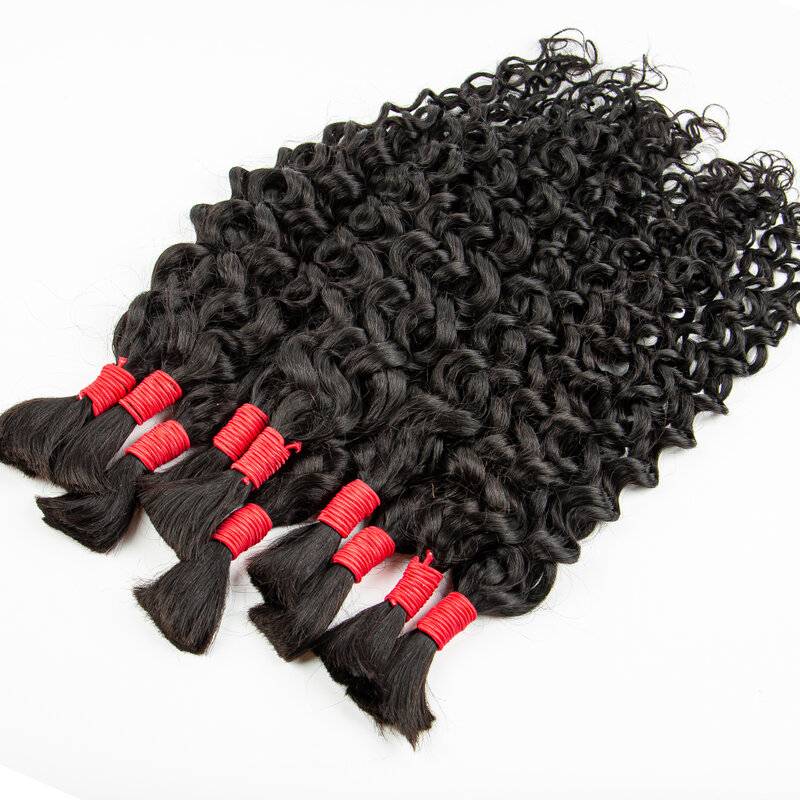 NABI Hair Traiding Bundles, Water Wave, Virgin Human Hair, Bulk para extensões, Curl Tranças, Black Hair Extension for Weaving