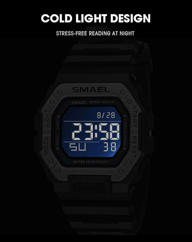 Digital Watches for Men Black 50M Diving Tactical Wristwatch G style Waterproof Electronic Led Military Clocks Alarm Stopwatch