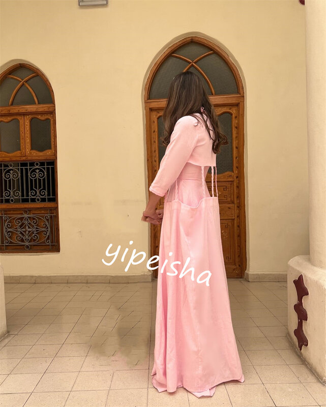 Sukienka na studniówkę wieczorowa koszulka drapowana świąteczna Halter na miarę suknia długa suknia saudyjska Arabia saudyjska