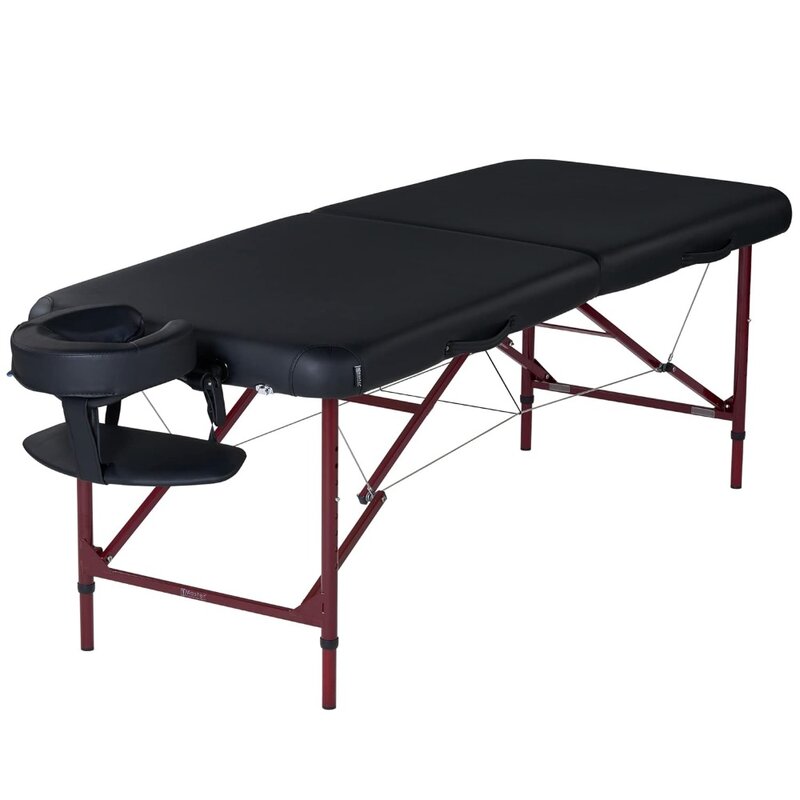 Master Massage Zephyr pacchetto lettino da massaggio portatile leggero-tavolo per tatuaggi-lettino Spa (nero, marrone)