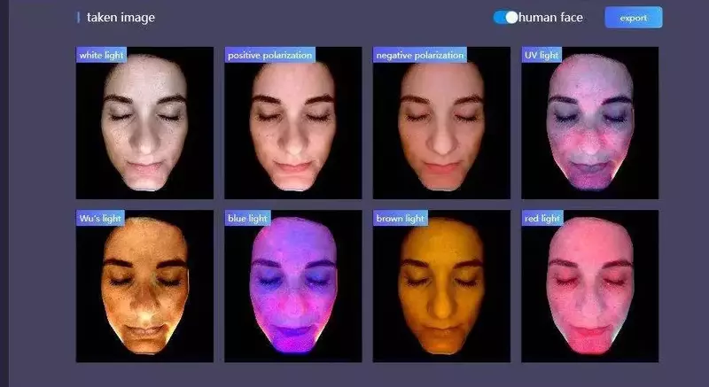 Multifunzionale Beauty 3d bitmoji visia analizzatore della pelle del viso macchina per l'analisi del tester dello scanner della fotocamera dell'umidità della pelle