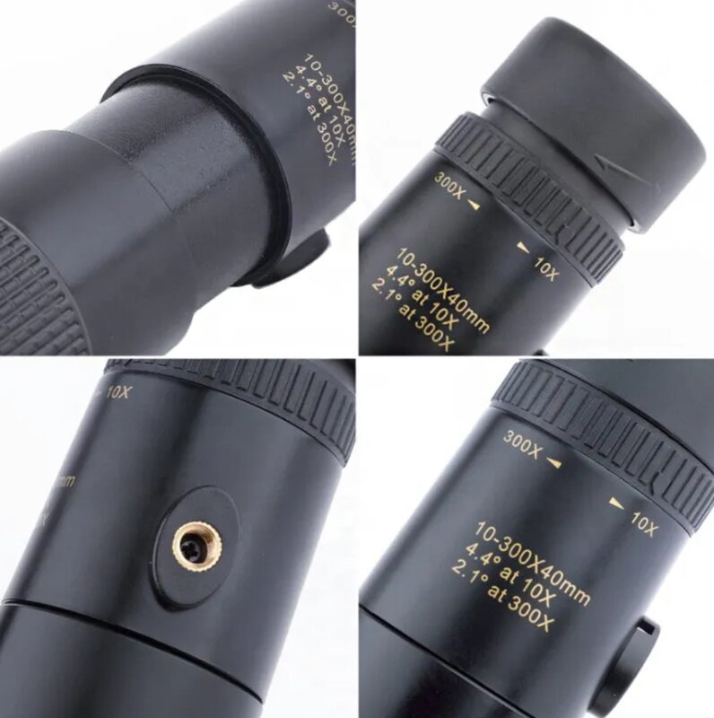 Powerful 300x40 HD Monocular Telescope Long Range Zoom With Tripod Phone Clip For Outdoor Hunting Camping Tourism