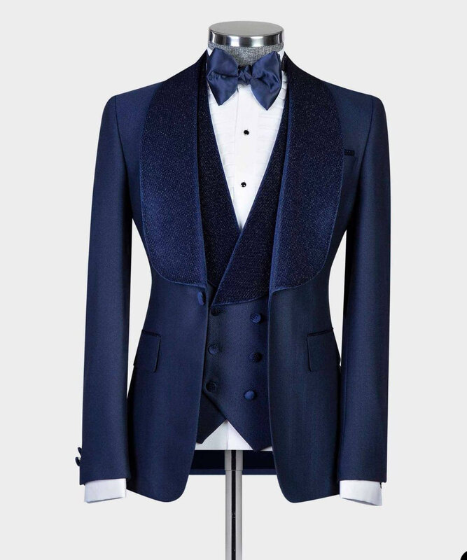 클래식 웨딩 남성 정장 숄 라펠 턱시도, 슬림핏 신랑 착용, 파티 비즈니스 사무실 재킷 조끼, 2 개