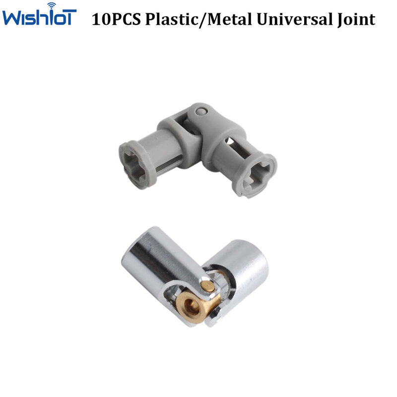 10PCS Plastic/Metal Universal Joint 3L Compatible With Legoeds Bricks MOC Power Functions 61903 Shaft Coupling 62520 9244 DIY