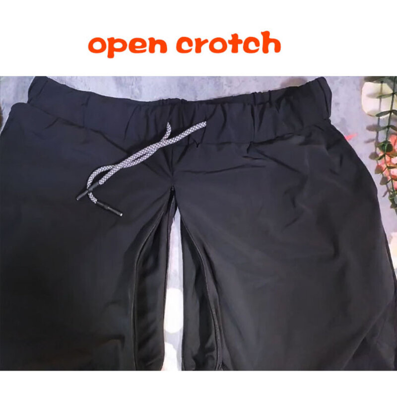 Outdoor Sex Open Crotch Erotic Casual Pants Sports Summer Men's Shorts Overalls Multi-Pocket Cargo Gym Sweatpants Y2k Clothes