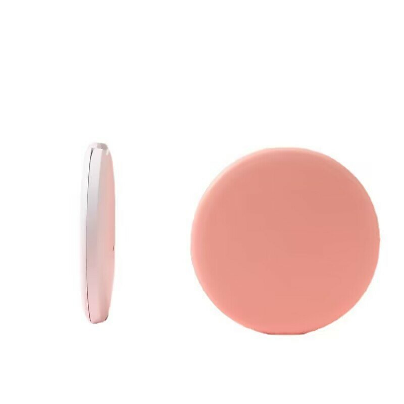 Espelho de maquiagem dobrável LED, mini espelho feminino, pequeno espelho de bolso, efeito luminoso rosa e branco