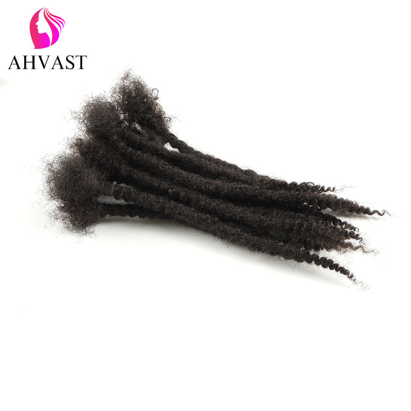 AHVAST nuovo design loc bobine estensioni 100% capelli umani estensione loc estremità sciolta con punte ricci locs testurizzati