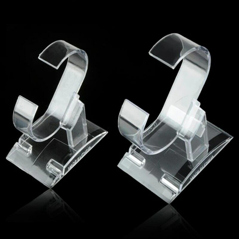 1Pcs Transparent C-shaped Watch Stents ABS Luxury Watch Bracelet Jewellery Bangle Display Stand Holder Plastic Jewellery Stand