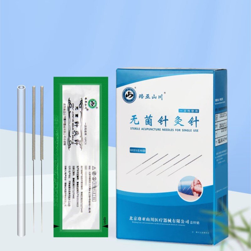 100pcs disposable acupuncture needle for single use with tube acupunctue beauty massage needle 0.16/18/20/25/30mm