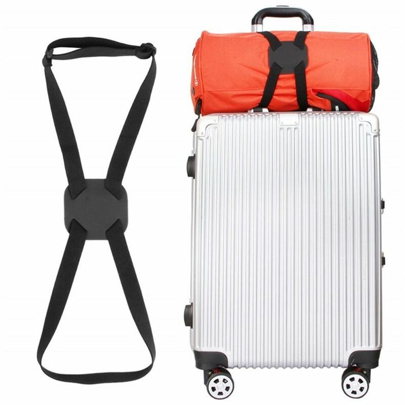 Tali silang gesper bagasi tali sabuk pengaman tali pengikat koper sabuk pengaman Aksesori Perjalanan memperkuat sabuk bagasi