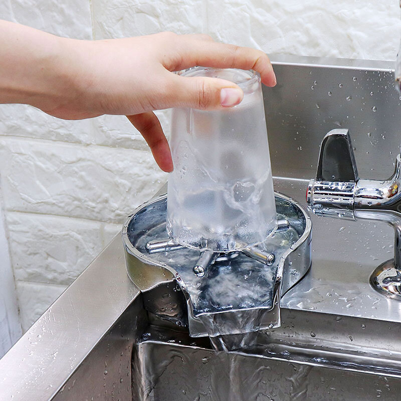 หัวก๊อกแก้วสเตนเลสสำหรับล้างแก้วสำหรับอ่างล้างจานในครัว