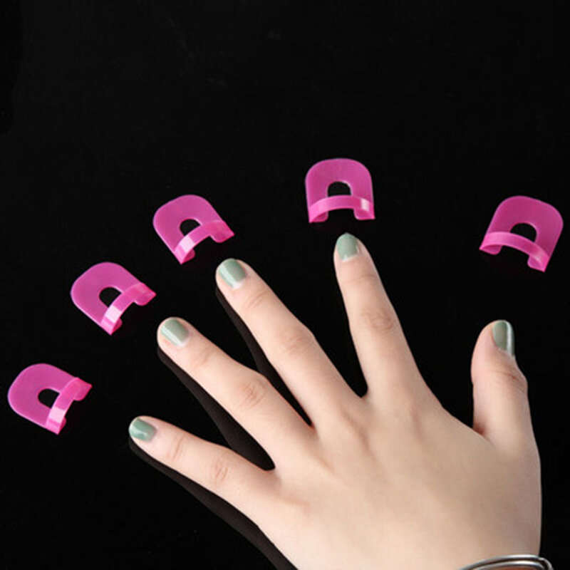 26Pcs 10 Größen Nagel Protector Lack Schild G Kurve Form Finger Abdeckung Spill-Proof Französisch Maniküre Form Nägel kunst Zubehör