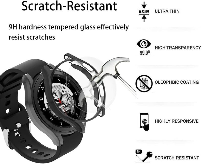 TPU Case for Samsung Galaxy watch 3 Plated cover all-around Coverage bumper Screen protector for active smartwatch Accessories