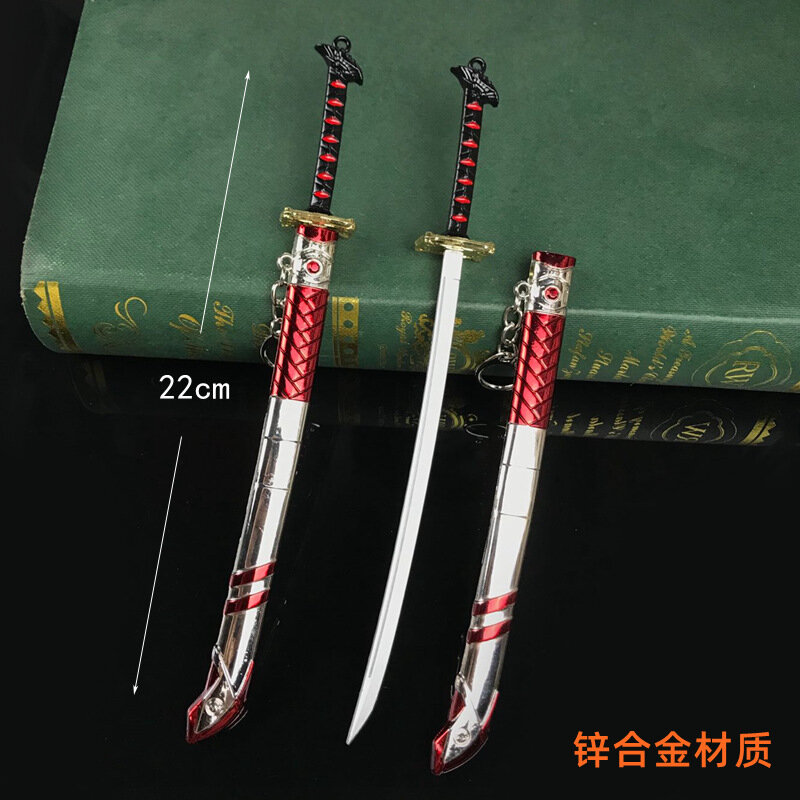 合金製の剣剣,22cm,位置情報,赤,前髪,合金,ナイフの吊り下げ,学生へのギフト