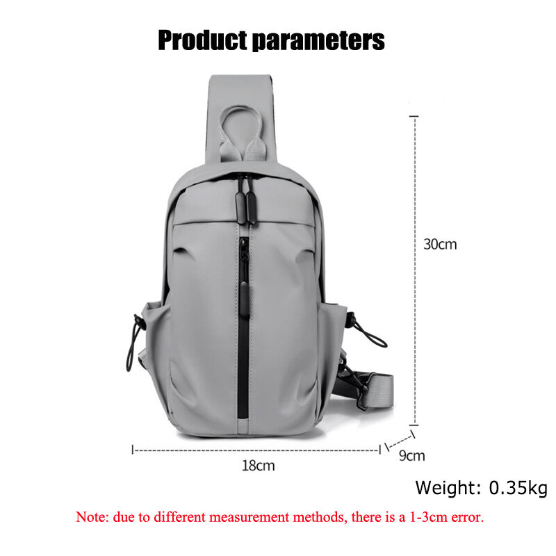 New Men's Chest Bag Fashion Cool Backpack Business Leisure Multi-functional Business Travel One-shoulder Shoulder Satchel