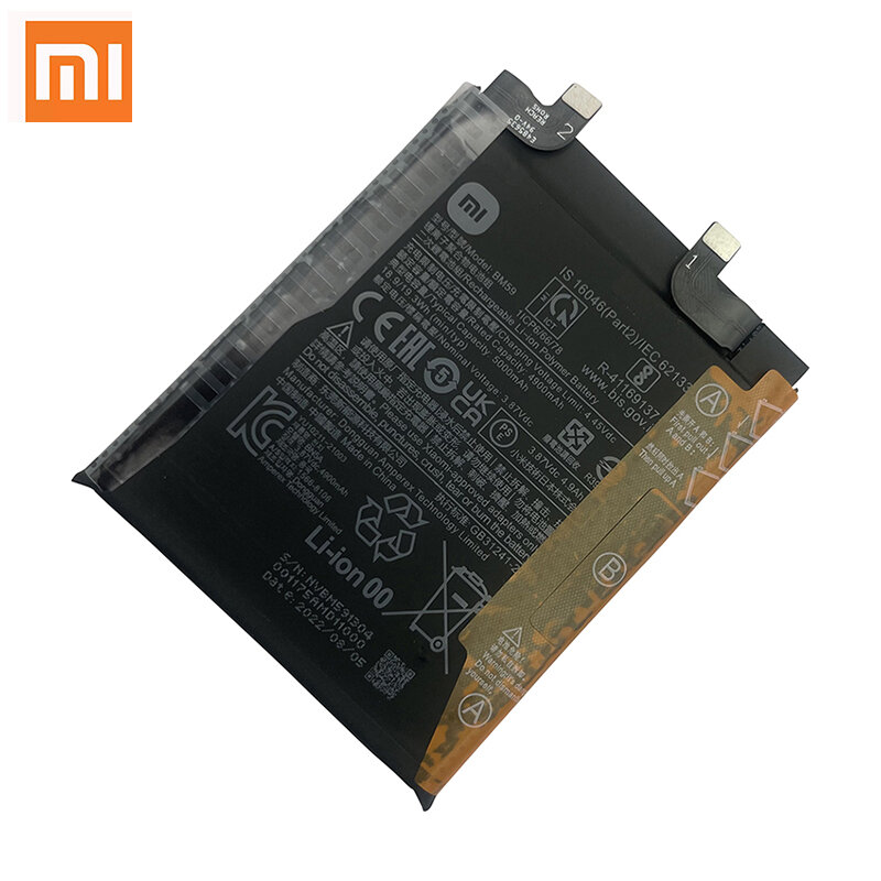 100% Оригинальный аккумулятор BM59 5000 мАч для телефона Xiaomi 11T Mi 11T мобильный телефон, сменные батареи, батарея