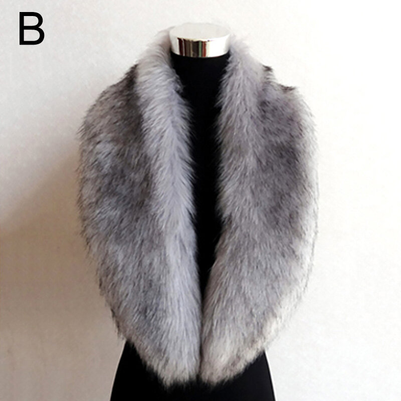 100cm Fluffy Shawl Collar Collar Wrap Neck Winter Warm Faux Fur Collar Women Accessories Scarves Fur Scarf Thicken Plush