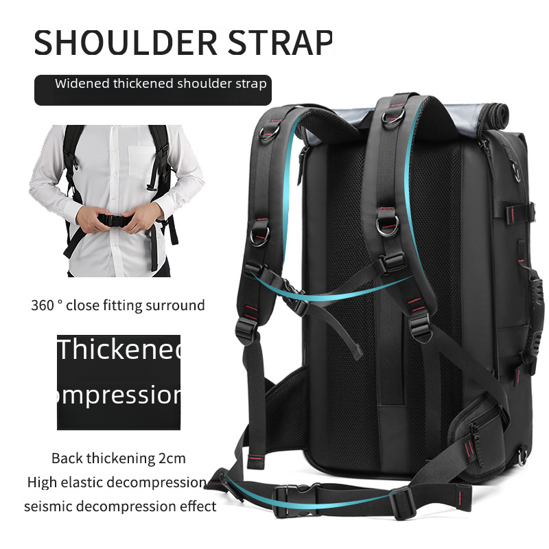 Large Capacity 50L men travel backpack outdoors trekking waterproof backpack 17 inch business laptop backpack with shoe bag