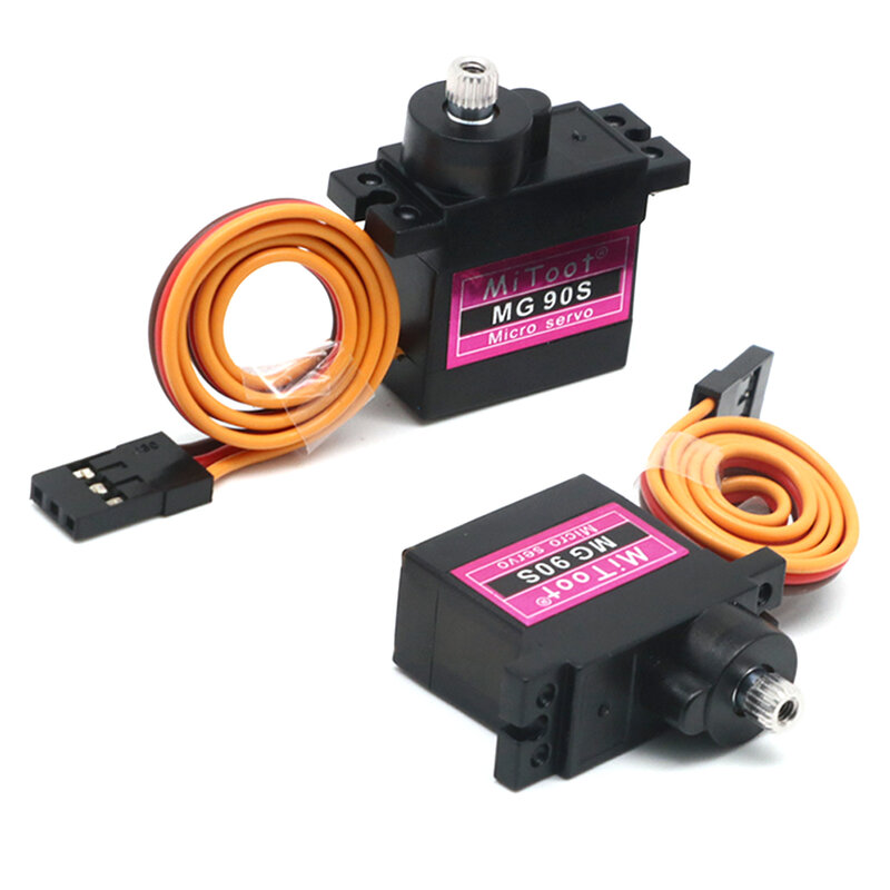 Mitoot MG90S 9g Metal Gear Upgraded SG90 Digital Micro Servos for RC Smart Vehicle Helicopter Boart Car Model