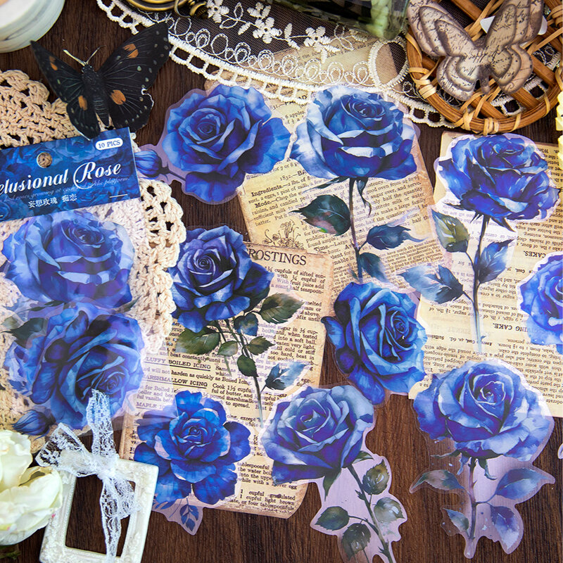 8packs/LOT Delusional rose series retro creative decoration DIY PET stickers