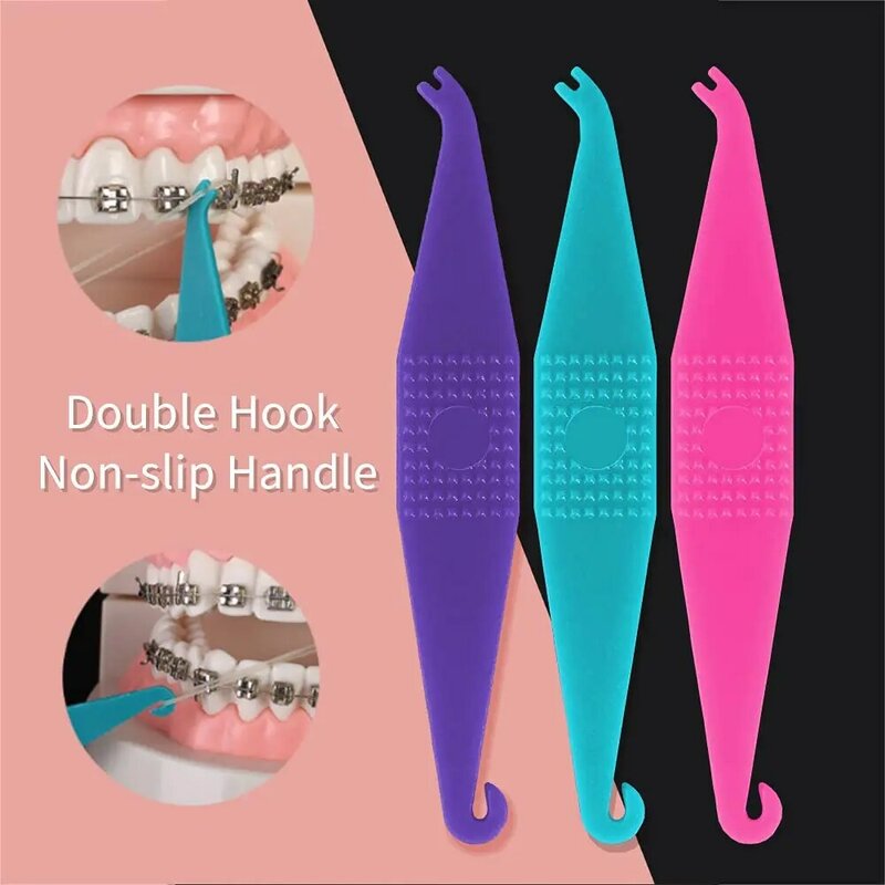 20 Pak Beugels Rubber Band Tool Tandheelkundige Elastische Elastiekjes Placers Voor Beugels Wegwerp Plastic Orthodontische Elastische Placers