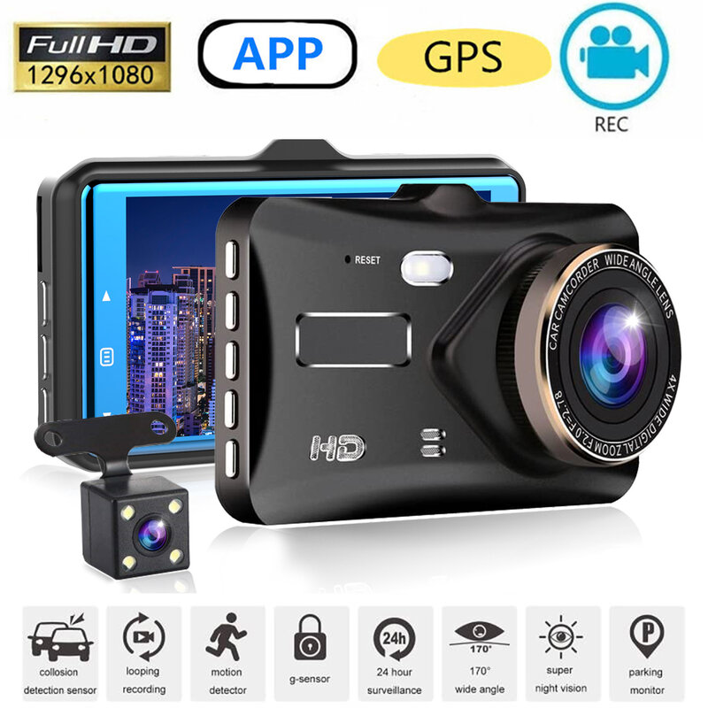 Auto Dvr Wifi Dashcam Achteruitkijkcamera 1080P Hd Drive Videorecorder Auto Dashcam Black Box Gps Auto-Accessoires Nachtzicht