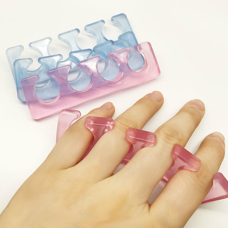 Separadores de dedos de silicona reutilizables para manicura y pedicura, herramientas de belleza lavables para el cuidado de los pies, 2022