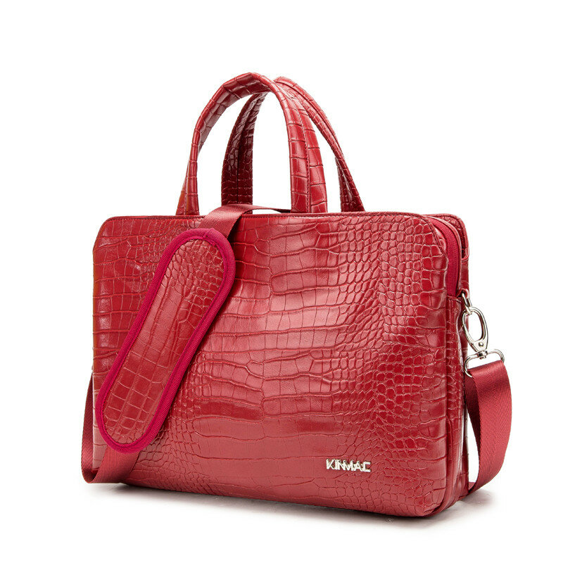 Skórzane torebki damskie ze wzorem krokodyla o dużej pojemności 15.6 Cal torba na laptopa walizka biznesowa torby na ramię 2023 nowości