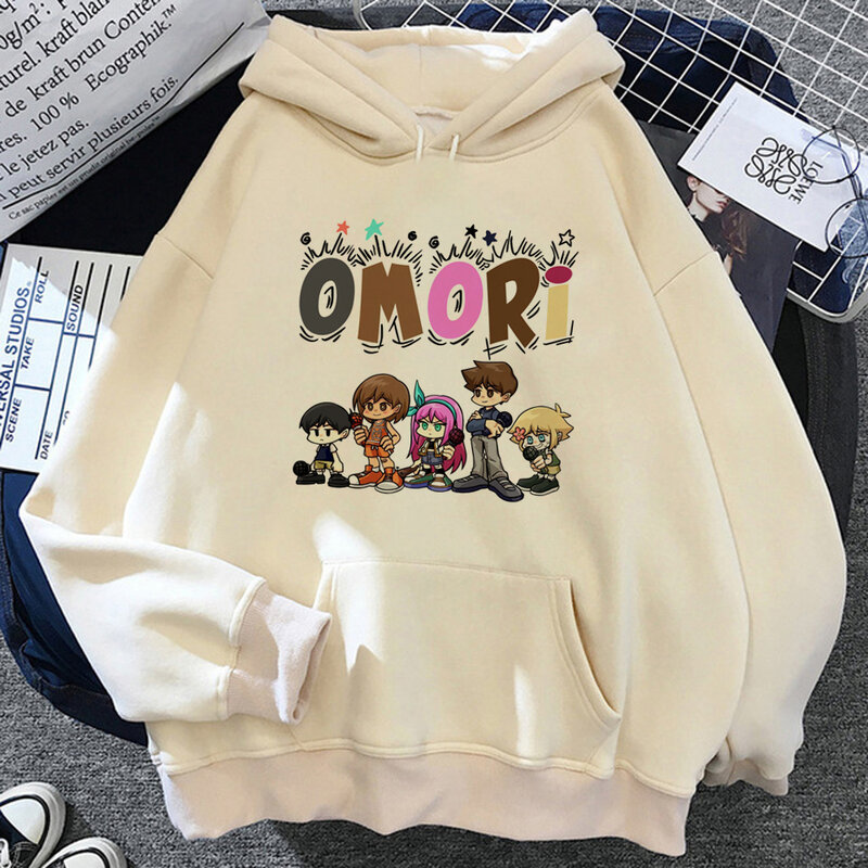 Omori hoodies women streetwear 90s clothing female Korean style clothing