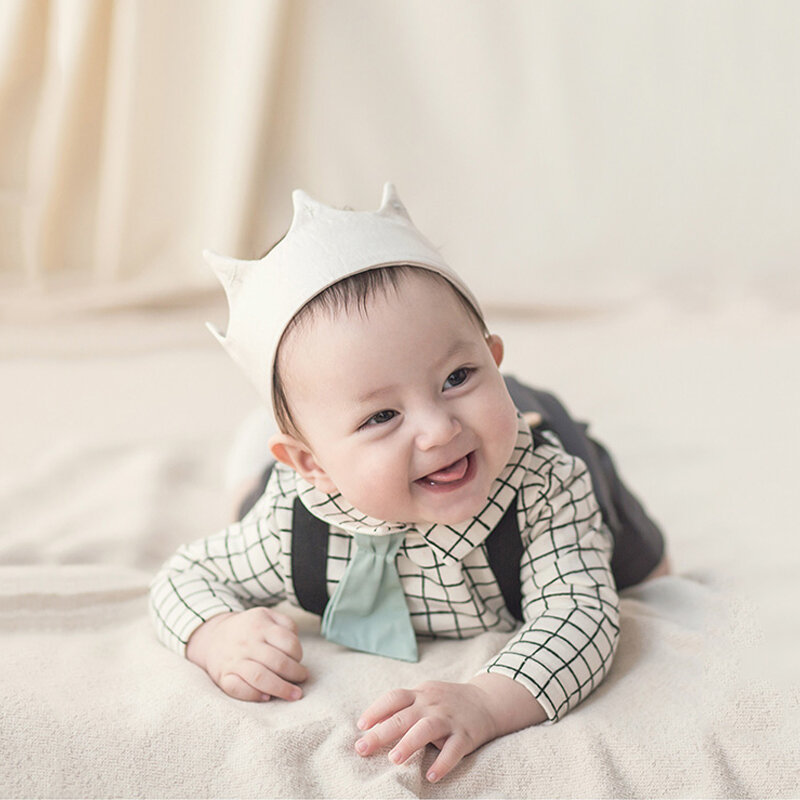 Coroa Headband para bebês meninos e meninas, Hairband Cap para festa de aniversário, Infant Photography Props