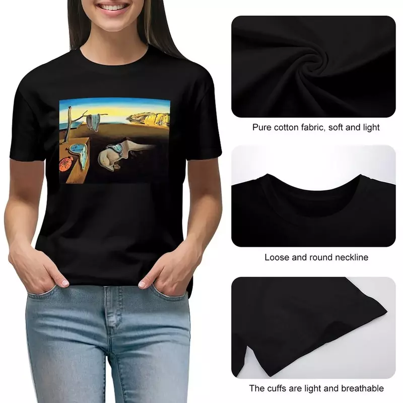 DALI, Salvador Dali, trwałość pamięci, 1931. T-shirt.png t-shirt oversize bluzka w rozmiarze plus size kobiety