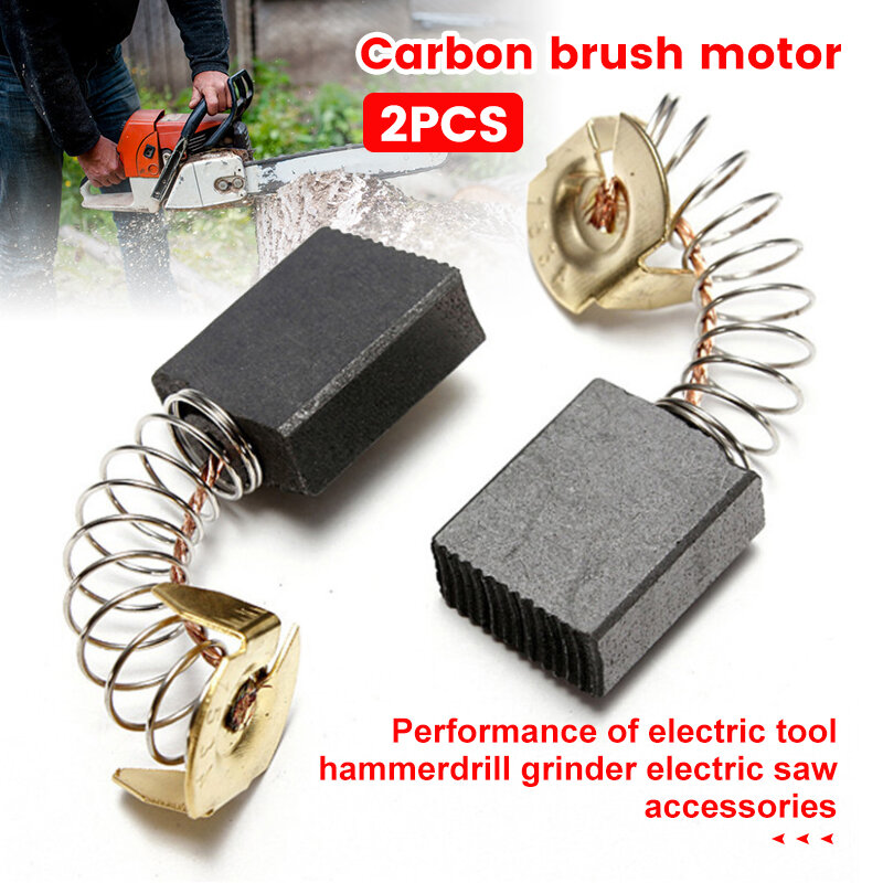 2Pcs 6.5x13.5x16mm Carbon Brushes Electric Motor Graphite Brush For Hammer Drill Electric Angle Grinder Replacement Power Tool