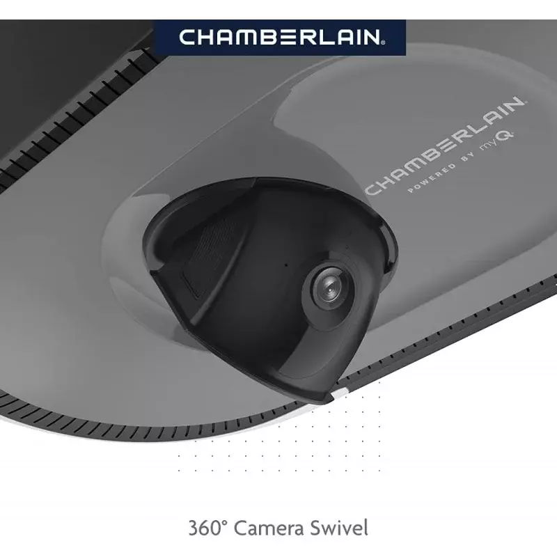 Chamberlain B4643T inteligentny wbudowany aparat-sterowany smartfonem myQ-Ultra cichy, mocny napęd pasowy, niebieski pilot do drzwi garażowych