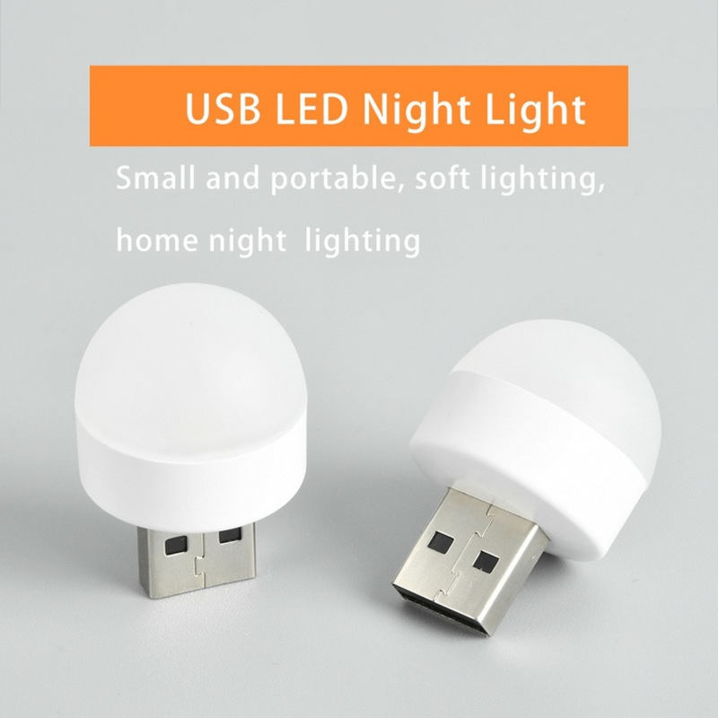 USB 플러그 램프 컴퓨터 모바일 전원 충전 USB 작은 책 램프 LED 눈 보호 독서 빛 작은 원형 빛 야간 조명