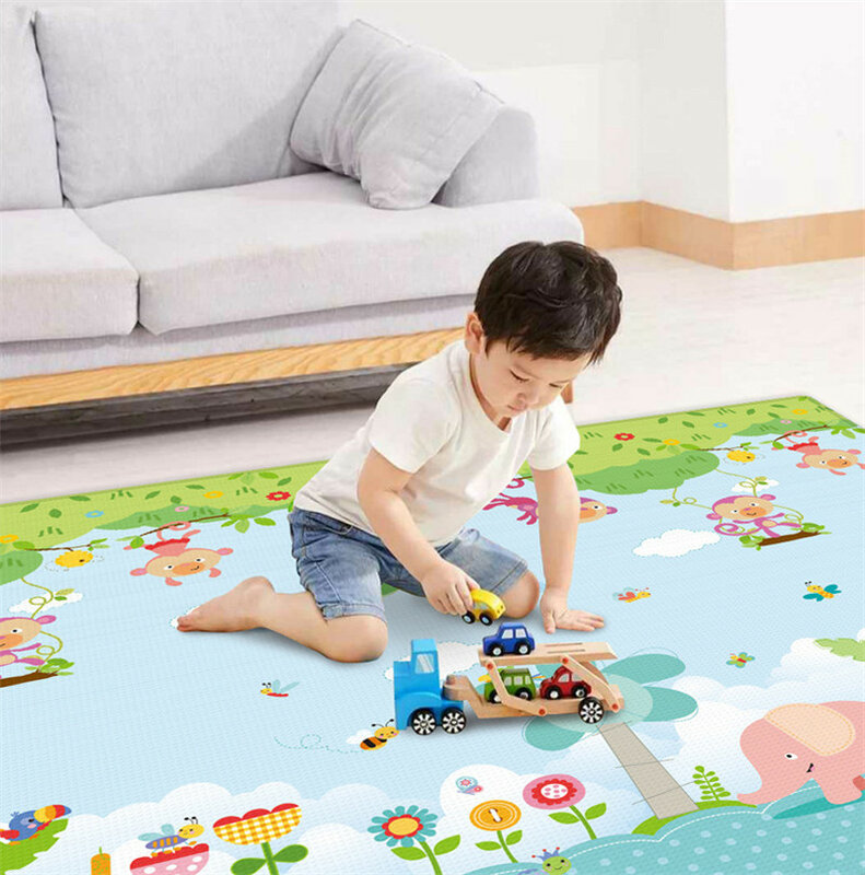 Waterproof Baby Play Mat Baby Room Decor Home Foldable Child Crawling Mat Double-sided Kids Rug Soft Foam Carpet Game Playmats