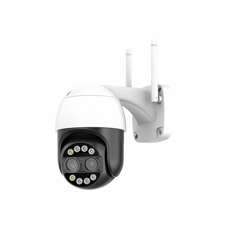 ICsee APP 듀얼 렌즈 무선 PTZ IP 돔 카메라, AI 휴머노이드 감지, 홈 보안 CCTV 베이비 모니터, 8MP