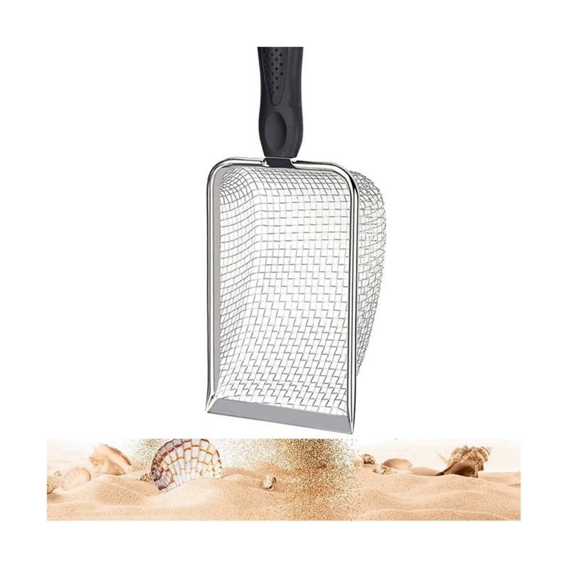 Beach Mesh Shovel for Shell Collecting, Kids Filter Sand for Picking Up Shells Sifter Dipper